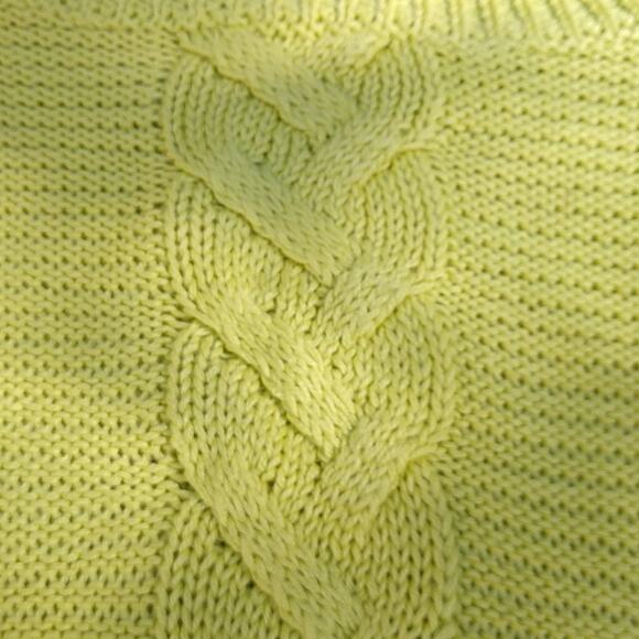 Joe Fresh Women's Sweater Lime Yellow Green Single Cable Tunic size Medium - Picture 4 of 8